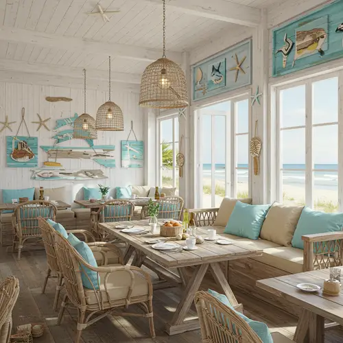 Beach-Themed Café Dining Room
