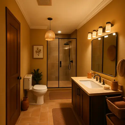 Modernize Your Shower with Warm Earthy Decor