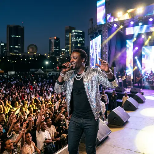 Male Singer Performing in Addis Ababa | Live Stage Concert