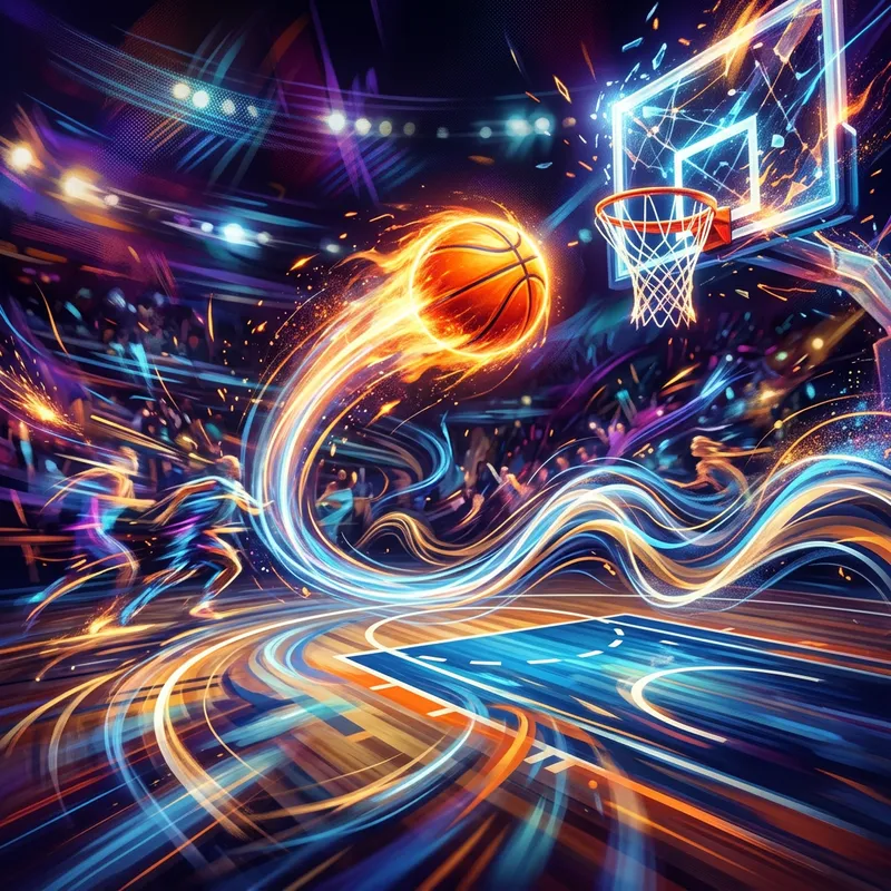 Abstract Basketball Art | Vibrant Visual Energy