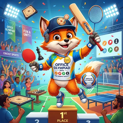 Fun Mascot Design for Office Sports Olympiad