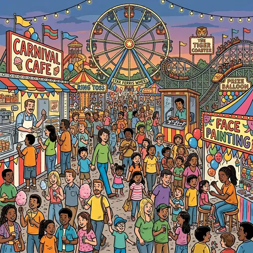 Summer Carnival Search and Find Puzzle Book | Fun Challenge Game