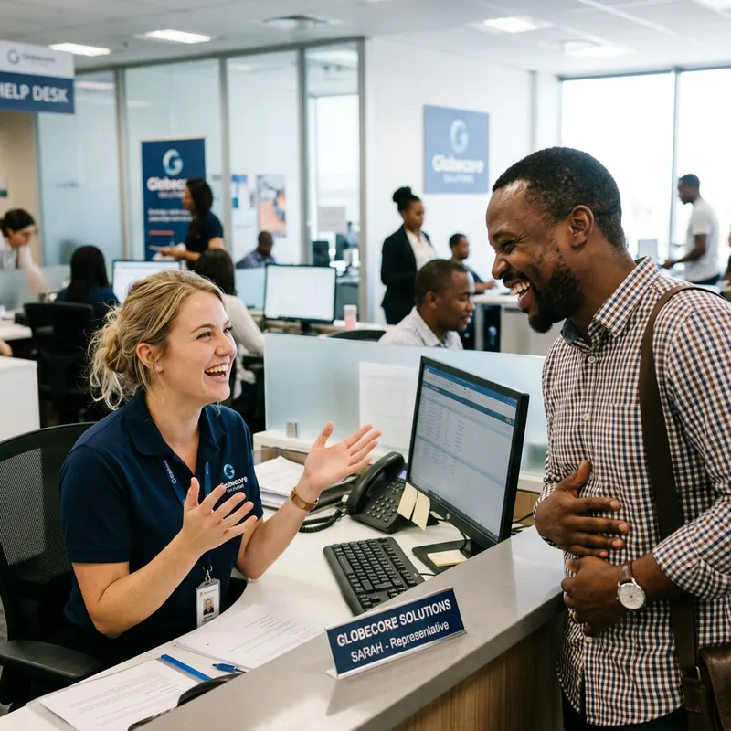 Lighthearted Customer Service: Smile and Laughter