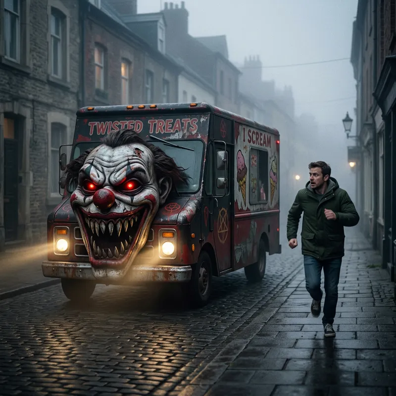 Demonic Ice Cream Truck: A Spooky Encounter
