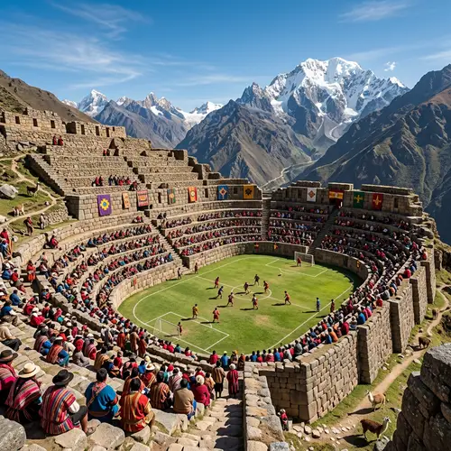 Incan Stadium in Andes Mountains