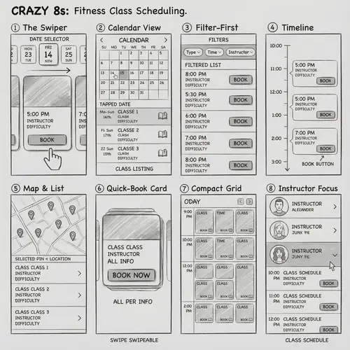 8 Unique Fitness Class App Layout Ideas