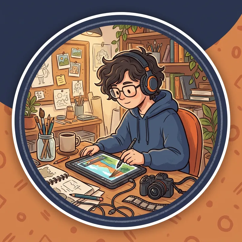 Creative Icon Design for Music and Photography Enthusiasts