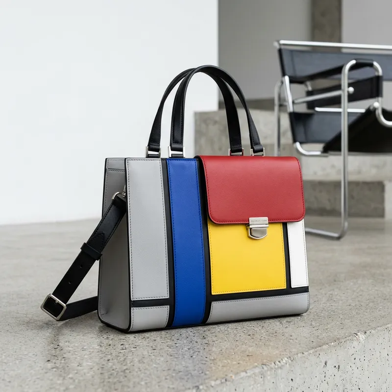 Bauhaus Style Women's Handbag: Minimalist Design Bauhaus Style Women's Handbag: Minimalist Design