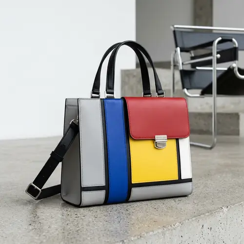 Bauhaus Style Women's Handbag: Minimalist Design