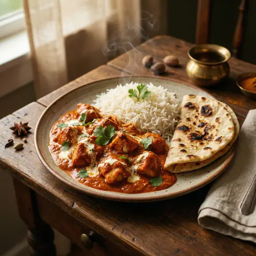 Aromatic Butter Chicken Lunch Special Menu | Exquisite Indian Dish