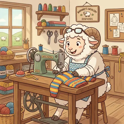 Animated Sheep Sewing Clothes - Fun and Simple Designs