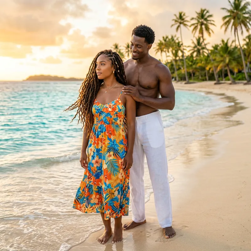 Tropical Romance: A Stunning Beach Scene