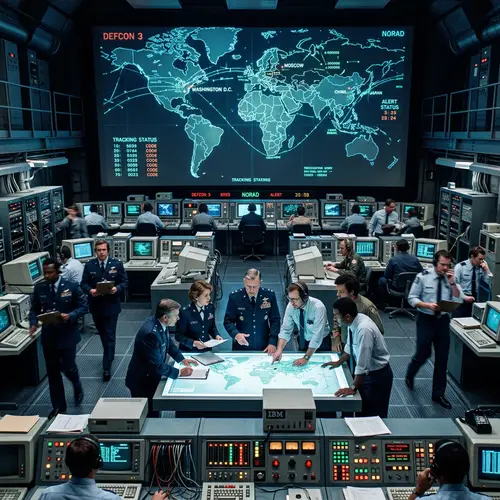 Vintage War Games 1983 Control Room | NORAD War Room