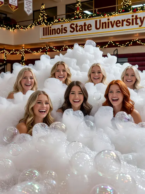 Christmas Foam Party at Illinois State University
