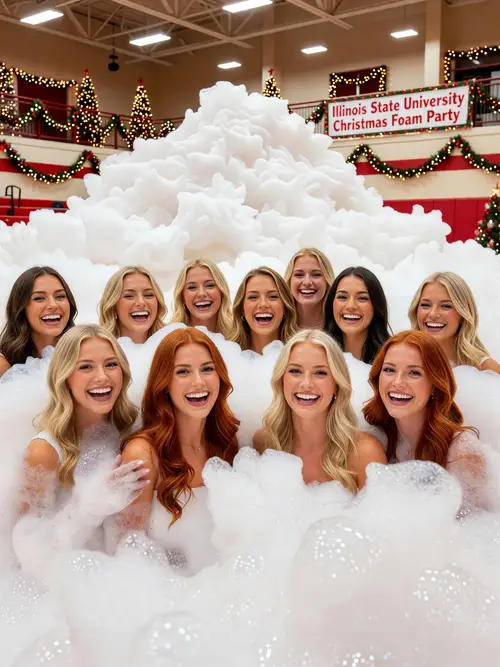 Christmas Foam Party at Illinois State University