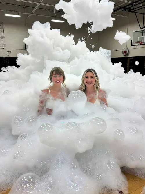 Taylor Swift & Hilary Duff at YMCA Foam Party