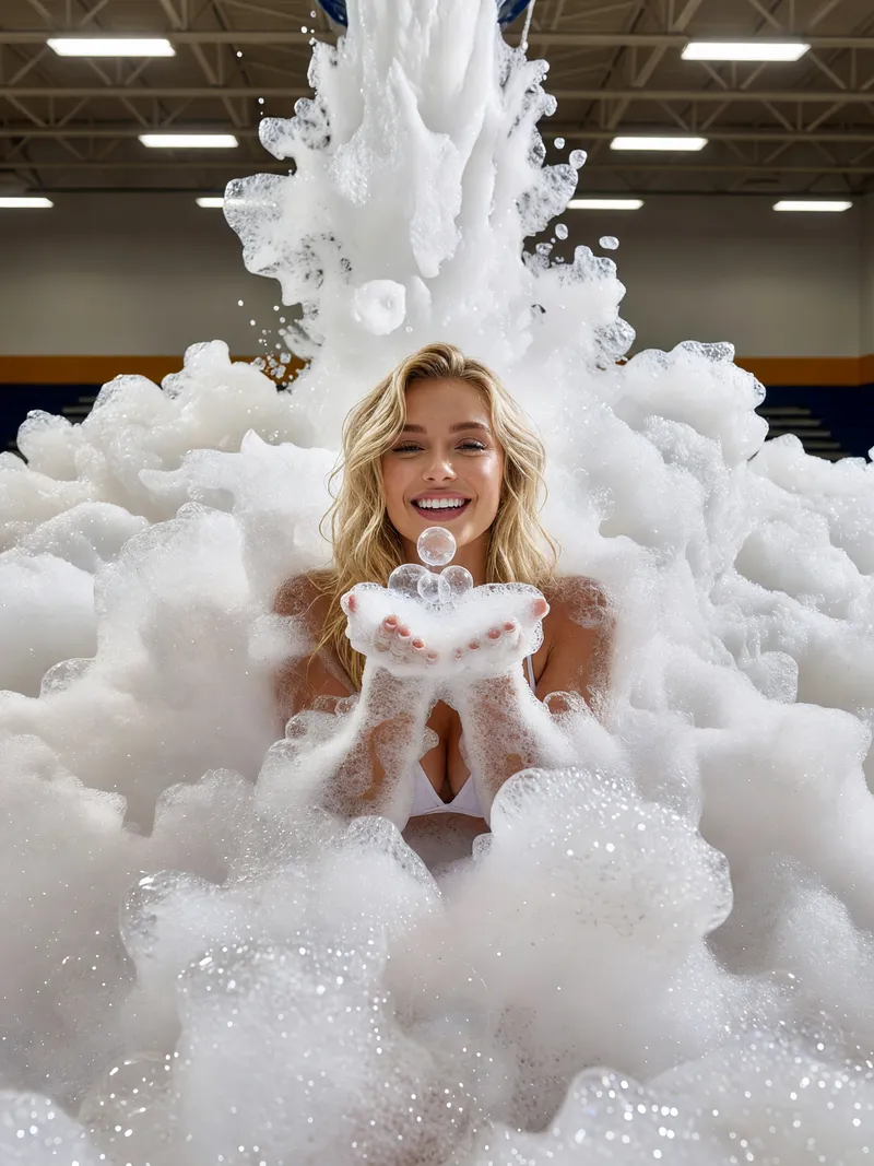 Stunning Foam Party Photoshoot with Flirty Smiles Stunning Foam Party Photoshoot with Flirty Smiles