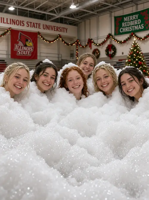Christmas Foam Party at Illinois State University
