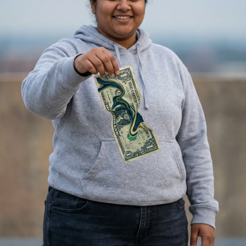 Person with Dollar Bill | Financial Abstraction & Freeforms