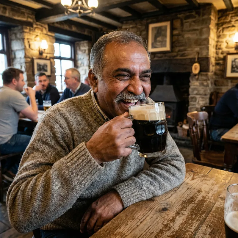 Bearded Man with Beer