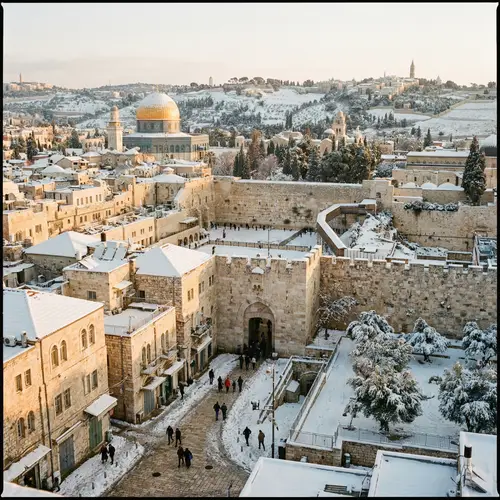 Jerusalem Covered in Snow: A Winter Wonderland