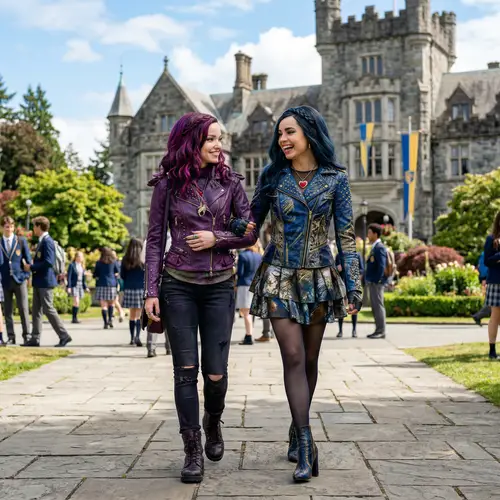 Evie and Mal from Descendants: A Magical Duo