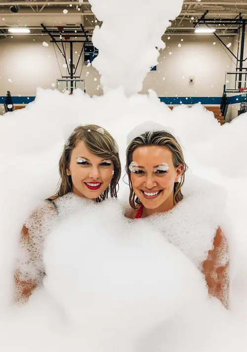 Taylor Swift & Hilary Duff at YMCA Foam Party