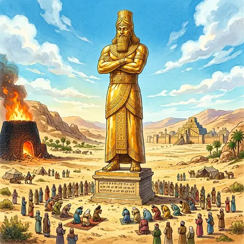Majestic Nebuchadnezzar Statue from Daniel 3