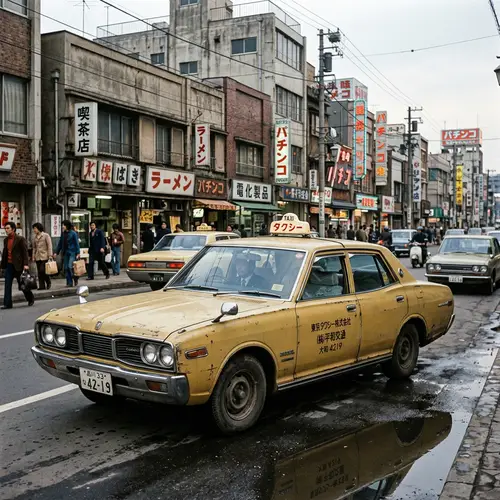 Vintage 70s Japan 2800SGL Taxi in Classic Charm