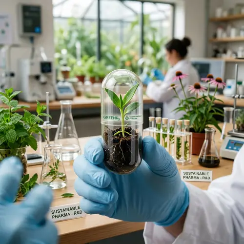 Sustainable Pharma: Capsule with Growing Plant