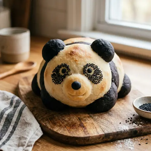 Panda Shaped Sweet Bread - A Cute Culinary Delight