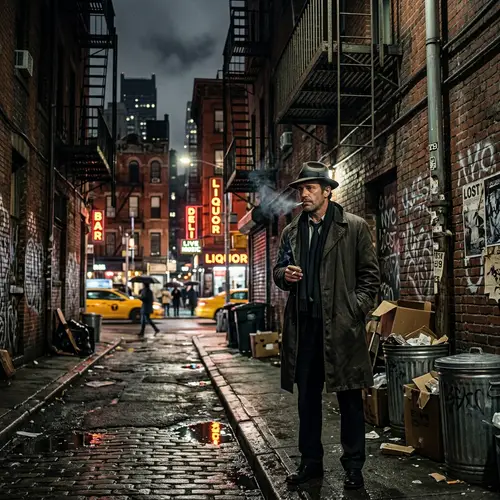 Private Detective in NYC Alley