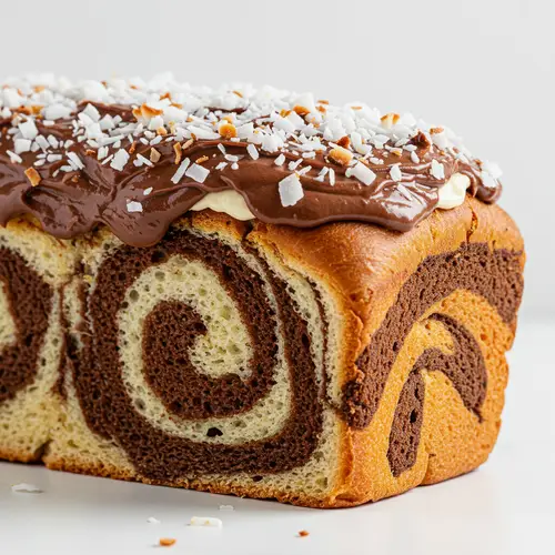 Decadent Marble Bread with Chocolate Icing
