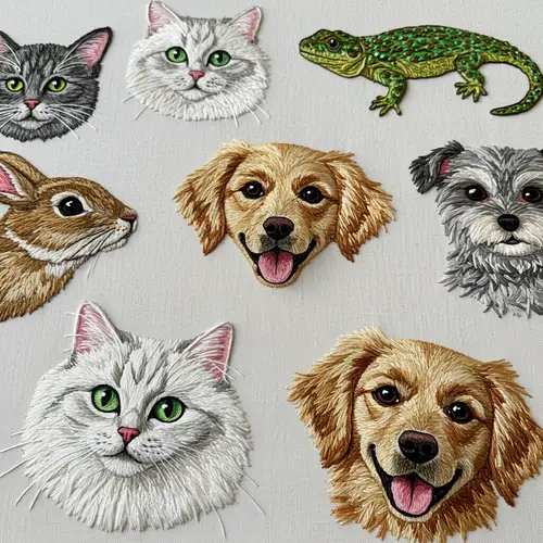 Embroidered Pets: Unique Art Designs