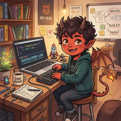 Lucifer Character Design for Developer Blogs