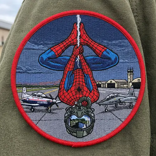 Fighter Pilot Spiderman Embroidered Patch