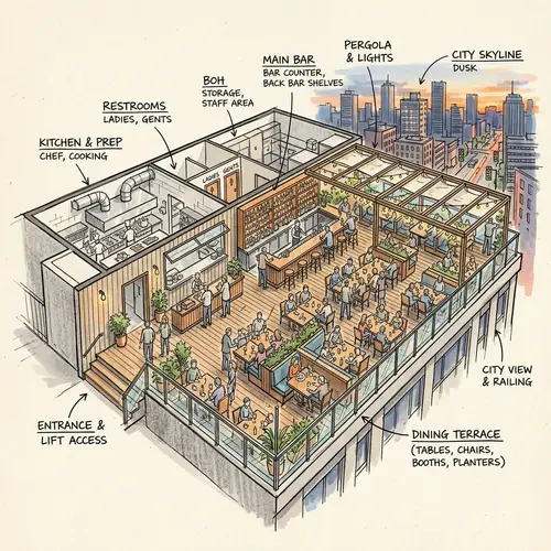 Rooftop Bar Restaurant Design Ideas