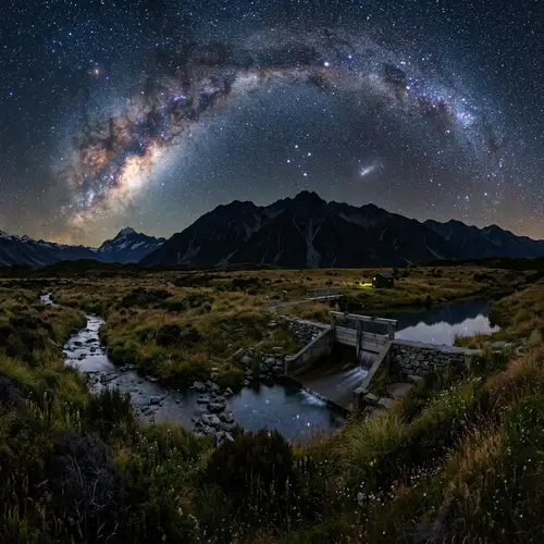 Stunning Southern Sky Over Serene Landscape