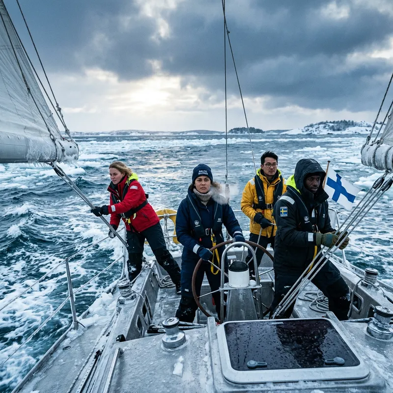 Winter Baltic Sea Sailing Expedition
