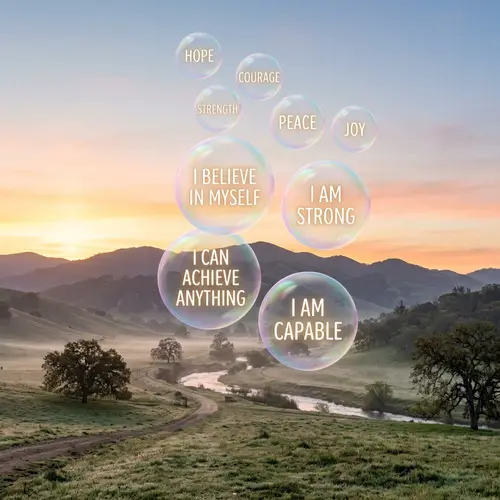 Power of Positive Affirmations: Inspiring Landscape Visual