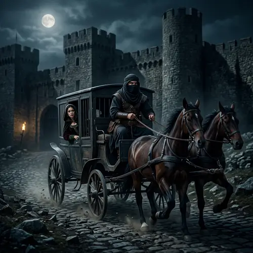 Medieval Escape: Middle Eastern Warrior & Hispanic Princess Flee Castle