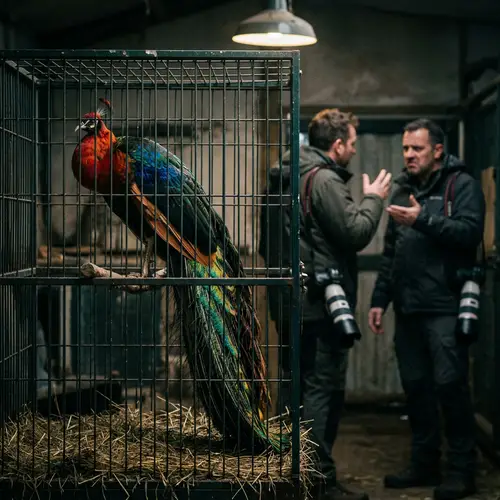 Vibrant Peacock with Dramatic Shadows | Macaw-Inspired Color Scheme