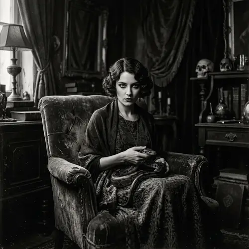 Surreal Photography: Woman with Snake in Timeless Scene