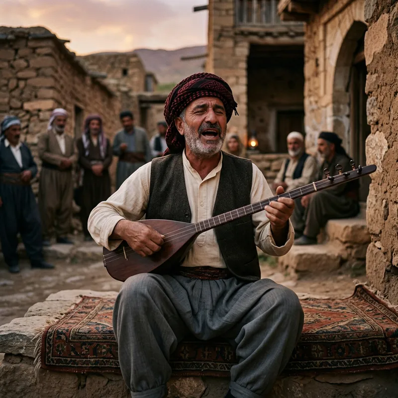 Traditional Kurdish Bard: Kürt Dengbêj ŞAkiro Performance Traditional Kurdish Bard: Kürt Dengbêj ŞAkiro Performance