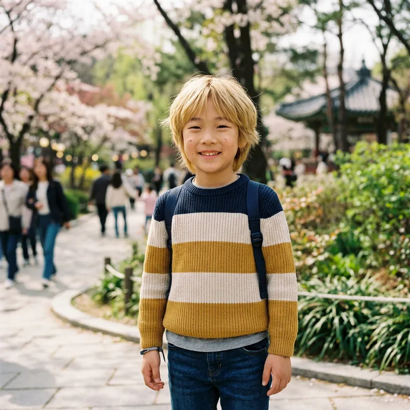 Blond Korean Boy - Beautiful Portrait