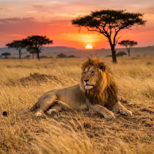 Magnificent Male Lion King of the Wilderness