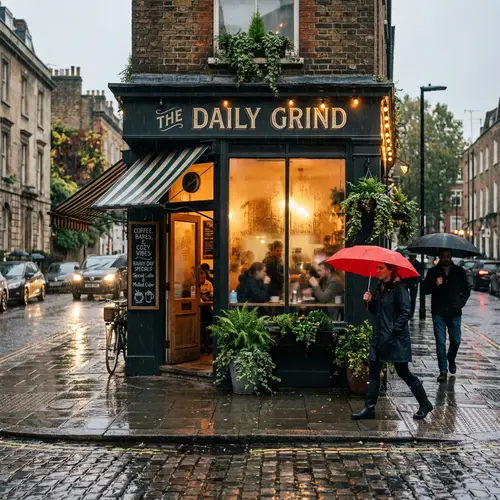 Rainy Day Coffee Shop Views