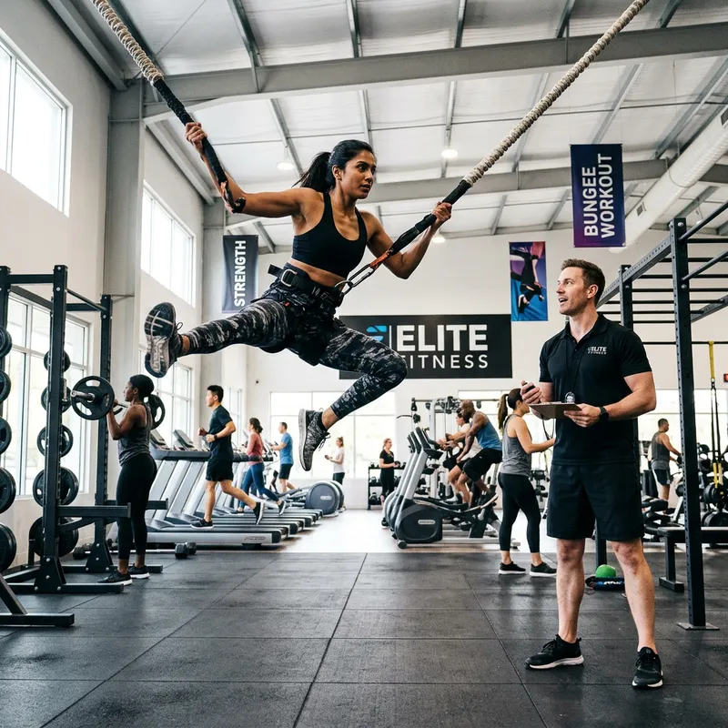 Bungee Workout at Modern Fitness Center Bungee Workout at Modern Fitness Center