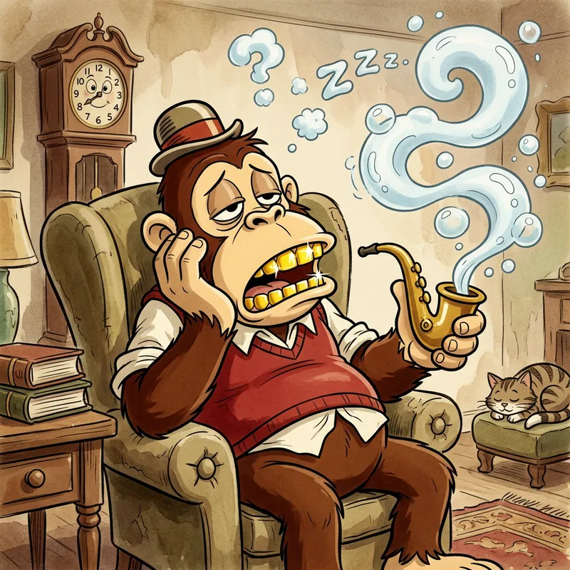 Cool Ape Cartoon with Smoking and Gold Teeth