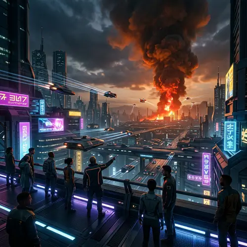 Fire at the Back: AI Sci-Fi World Exploration